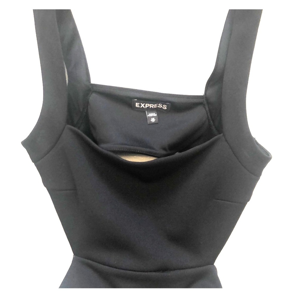 EXPRESS Black CropTop Cut-out bodycon